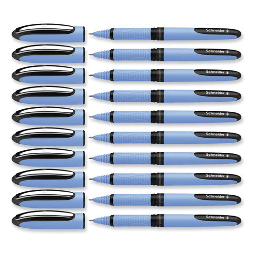 One Hybrid N Rollerball Pen, Stick, Fine 0.5 Mm, Black Ink, Blue Barrel, 10/box