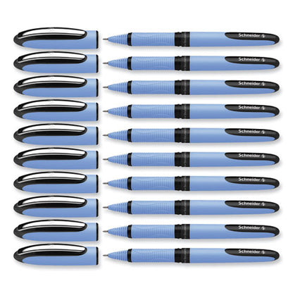 One Hybrid N Rollerball Pen, Stick, Fine 0.5 Mm, Black Ink, Blue Barrel, 10/box