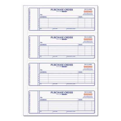 Purchase Order Book, 5 Lines, Two-part Carbonless, 7 X 2.75, 4 Forms/sheet, 400 Forms Total