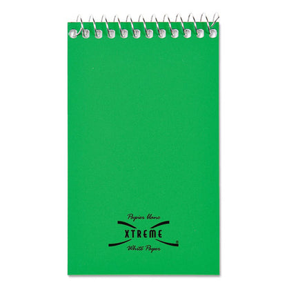 Paper Blanc Xtreme White Wirebound Memo Pads, Narrow Rule, Randomly Assorted Cover Colors, 60 White 3 X 5 Sheets