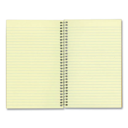 Single-subject Wirebound Notebooks, Narrow Rule, Brown Board Cover, (80) 7.75 X 5 Eye-ease Green Sheets