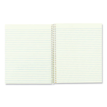Single-subject Wirebound Notebooks, Narrow Rule, Brown Board Cover, (80) 8.25 X 6.88 Eye-ease Green Sheets