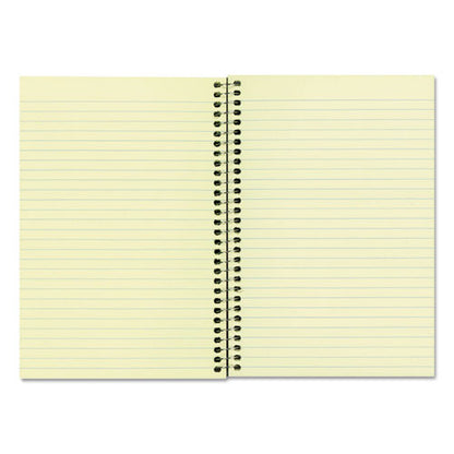 Single-subject Wirebound Notebooks, Narrow Rule, Brown Board Cover, (80) 8.25 X 6.88 Eye-ease Green Sheets