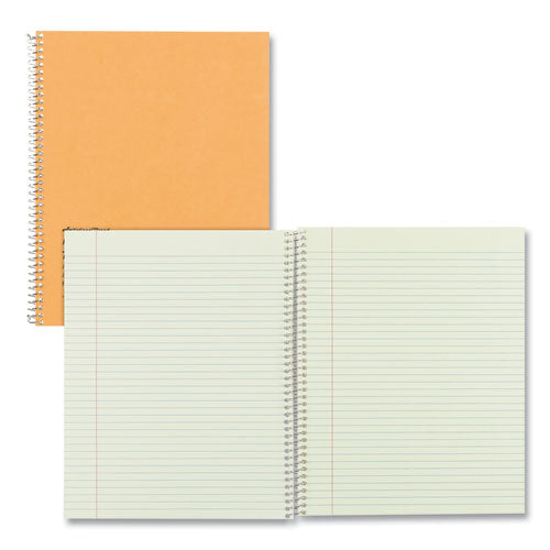 Single-subject Wirebound Notebooks, Narrow Rule, Brown Board Cover, (80) 10 X 8 Eye-ease Green Sheets