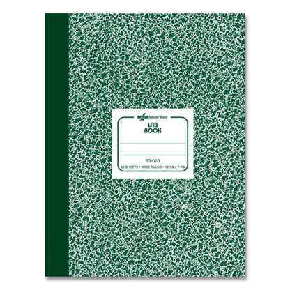 Lab Notebook, Wide/legal Rule, Green Marble Cover, (96) 10.13 X 7.88 Sheets