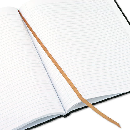 Executive Notebook With Ribbon Bookmark, 1-subject, Medium/college Rule, Black Cover, (75) 10.75 X 8.5 Sheets