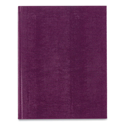 Executive Notebook With Ribbon Bookmark, 1-subject, Medium/college Rule, Grape Cover, (75) 10.75 X 8.5 Sheets
