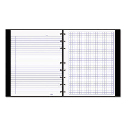 Notepro Quad Notebook, Data/lab-record Format With Narrow And Quadrille Rule Sections, Black Cover, (96) 9.25 X 7.25 Sheets