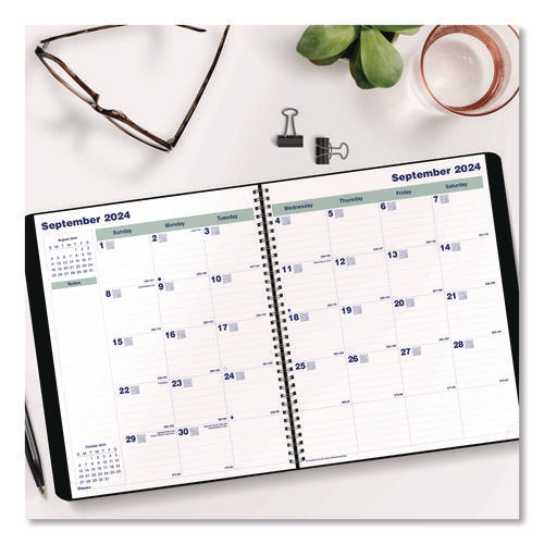 Plan And Link Monthly Planner, 11" X 9.06", Black Cover, 16-month: Sept 2025 To Dec 2026
