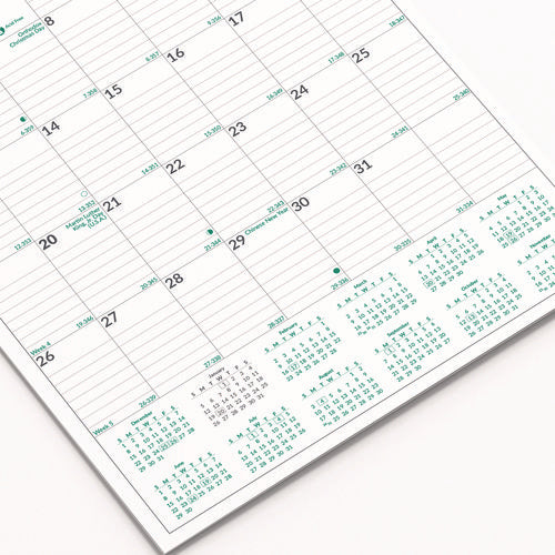 Ecologix Monthly Wall Calendar, Ecologix Artwork, 12 X 17, White/green Sheets, 12-month (jan To Dec): 2026