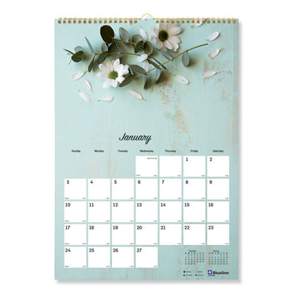 Romantic Wall Calendar, Floral Photography, 12 X 17, White/multicolor Sheets, 12-month (jan To Dec): 2026