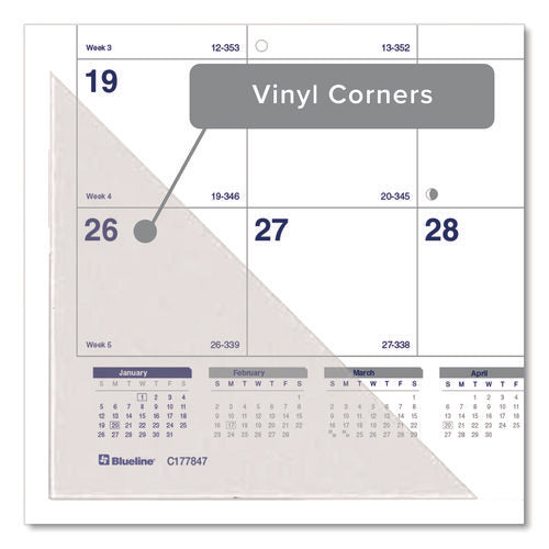 Net Zero Carbon Monthly Desk Pad Calendar, 22 X 17, White/gray/blue Sheets, Black Binding, 12-month (jan To Dec): 2026