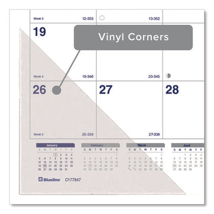 Net Zero Carbon Monthly Desk Pad Calendar, 22 X 17, White/gray/blue Sheets, Black Binding, 12-month (jan To Dec): 2026