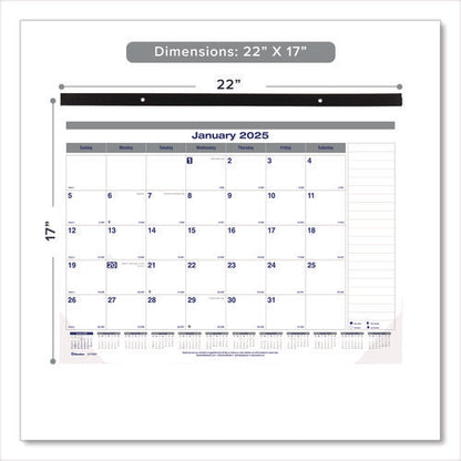 Net Zero Carbon Monthly Desk Pad Calendar, 22 X 17, White/gray/blue Sheets, Black Binding, 12-month (jan To Dec): 2026
