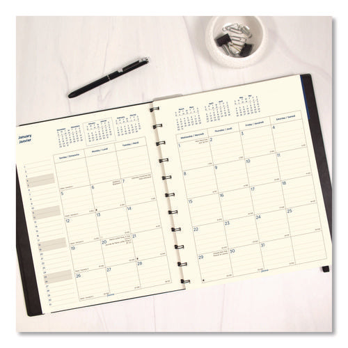 Soft Touch 17-month Planner, 10.88 X 8.5, Black Cover, 17-month: Aug 2025 To Dec 2026