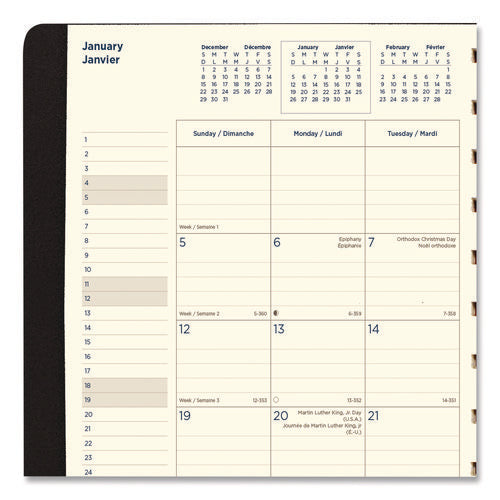 Soft Touch 17-month Planner, 10.88 X 8.5, Black Cover, 17-month: Aug 2025 To Dec 2026
