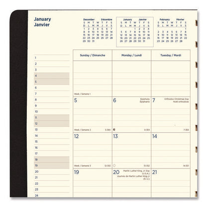 Soft Touch 17-month Planner, 10.88 X 8.5, Black Cover, 17-month: Aug 2025 To Dec 2026