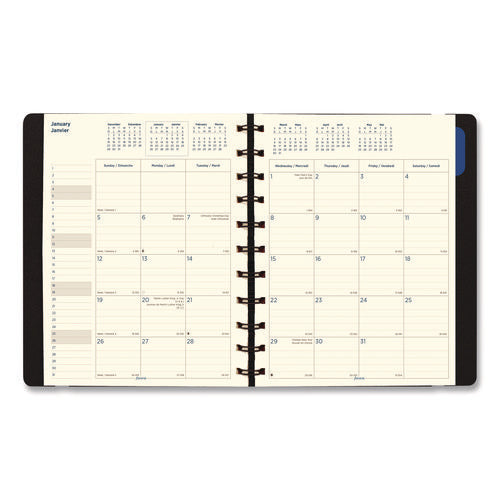 Soft Touch 17-month Planner, 10.88 X 8.5, Black Cover, 17-month: Aug 2025 To Dec 2026