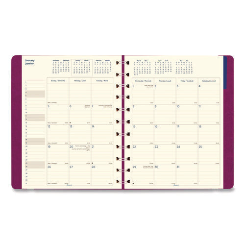 Soft Touch 17-month Planner, 10.88 X 8.5, Fuchsia Cover, 17-month: Aug 2025 To Dec 2026