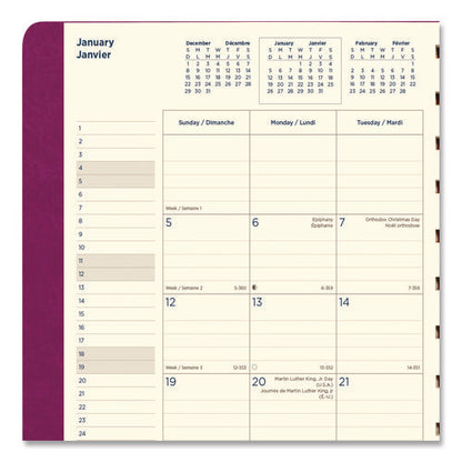 Soft Touch 17-month Planner, 10.88 X 8.5, Fuchsia Cover, 17-month: Aug 2025 To Dec 2026
