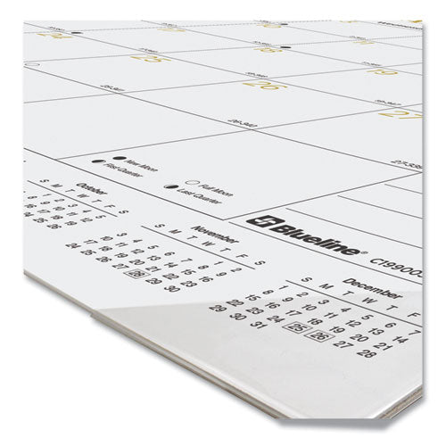 Gold Collection Monthly Desk Pad Calendar, 22 X 17, White/gold Sheets, Black Headband, 12-month (jan To Dec): 2026
