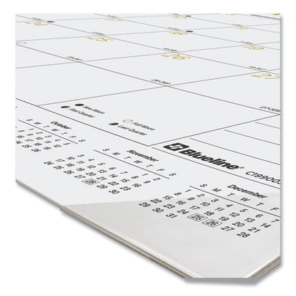 Gold Collection Monthly Desk Pad Calendar, 22 X 17, White/gold Sheets, Black Headband, 12-month (jan To Dec): 2026