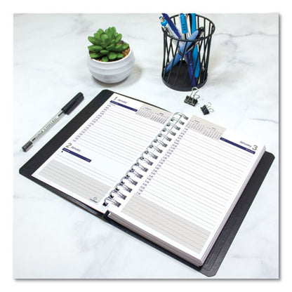 Duraglobe Daily Planner, 30-minute Appointments, 8 X 5, Black Soft Cover, 12-month (jan To Dec): 2026