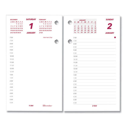 Daily Calendar Pad Refill, 6 X 3.5, White/burgundy/gray Sheets, 12-month (jan To Dec): 2026