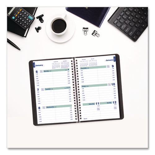 Plan And Link Weekly Planner, 8" X 5", Black Cover, 12-month (jan To Dec): 2026