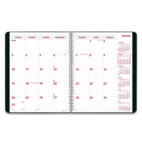 Duraflex 14-month Planner, 8.88 X 7.13, Black Cover, 14-month: Dec 2025 To Jan 2027