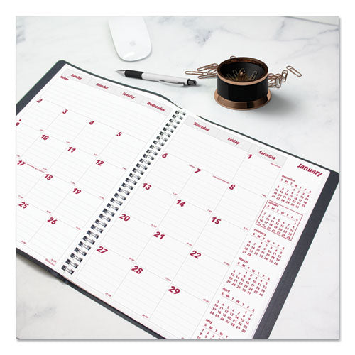 Essential Collection 14-month Ruled Monthly Planner, 11 X 8.5, Black Cover, 14-month: Dec 2025 To Jan 2027