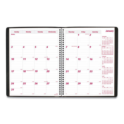 Essential Collection 14-month Ruled Monthly Planner, 11 X 8.5, Black Cover, 14-month: Dec 2025 To Jan 2027