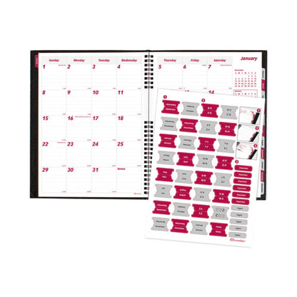 Coilpro 14-month Ruled Monthly Planner, 11 X 8.5, Black Cover, 14-month: Dec 2025 To Jan 2027
