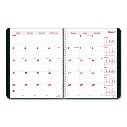 Duraflex 14-month Planner, 11 X 8.5, Black Cover, 14-month: Dec 2025 To Jan 2027