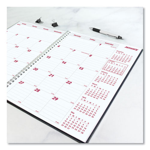 Duraflex 14-month Planner, 11 X 8.5, Black Cover, 14-month: Dec 2025 To Jan 2027