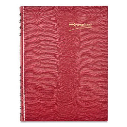 Coilpro Ruled Daily Planner, 8.25 X 5.75, Red Cover, 12-month (jan To Dec): 2026