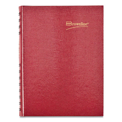 Coilpro Ruled Daily Planner, 8.25 X 5.75, Red Cover, 12-month (jan To Dec): 2026