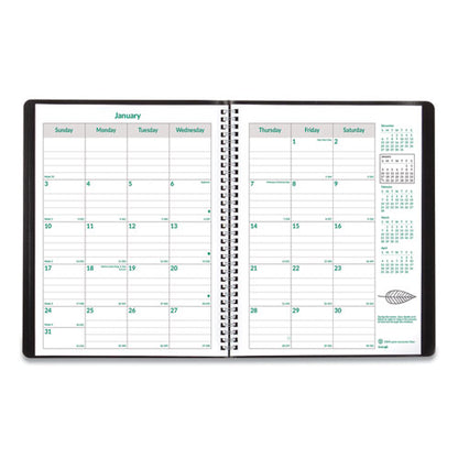 Ecologix Recycled Monthly Planner, Ecologix Artwork, 11 X 8.5, Black Cover, 14-month: Dec 2025 To Jan 2027