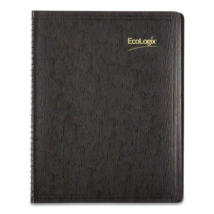 Ecologix Recycled Monthly Planner, Ecologix Artwork, 11 X 8.5, Black Cover, 14-month: Dec 2025 To Jan 2027