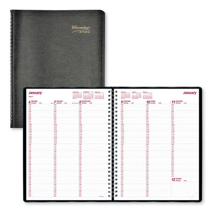 Essential Collection Weekly Appointment Book In Columnar Format, 11 X 8.5, Black Cover, 12-month (jan To Dec): 2026