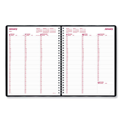 Essential Collection Weekly Appointment Book In Columnar Format, 11 X 8.5, Black Cover, 12-month (jan To Dec): 2026