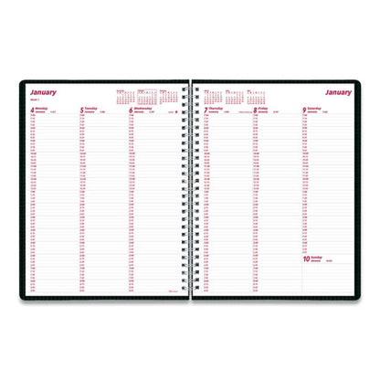 Duraflex Weekly Planner, 11 X 8.5, Black Cover, 12-month (jan To Dec): 2026