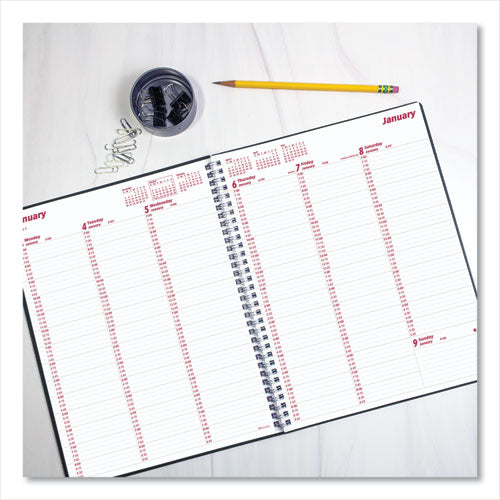 Duraflex Weekly Planner, 11 X 8.5, Black Cover, 12-month (jan To Dec): 2026