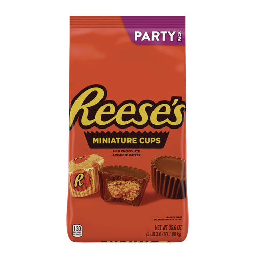 Peanut Butter Cups Miniatures, Party Pack, 35.6 Oz Bag