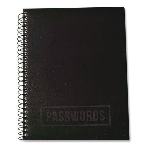 Small/mini Password Log Book, User-name/password Format, Black Cover, (60) 7 X 5.5 Sheets