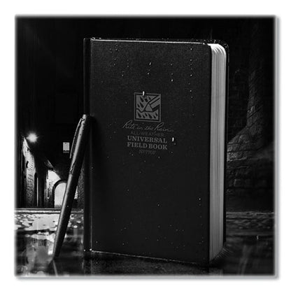 All-weather Wire-o Notebook, 1-subject, Universal: Narrow Rule And Quadrille Rule, Black Cover, (80) 7.25 X 4.38 Sheets