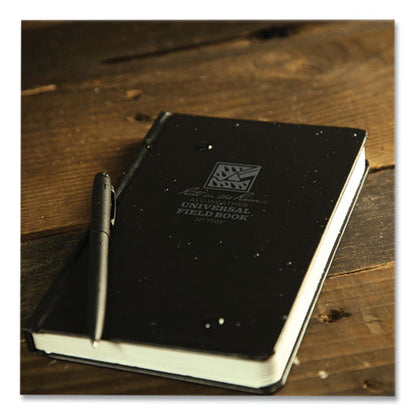 All-weather Wire-o Notebook, 1-subject, Universal: Narrow Rule And Quadrille Rule, Black Cover, (80) 7.25 X 4.38 Sheets