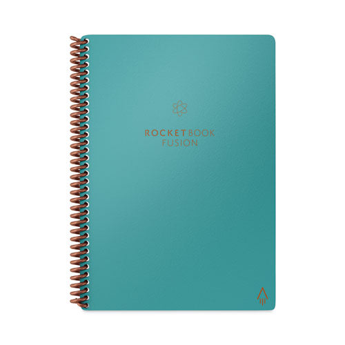 Fusion Smart Notebook, Seven Assorted Page Formats, Teal Cover, (21) 8.8 X 6 Sheets