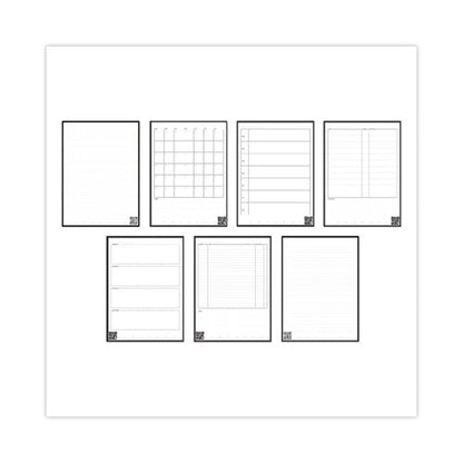 Fusion Smart Notebook, Seven Assorted Page Formats, Teal Cover, (21) 8.8 X 6 Sheets