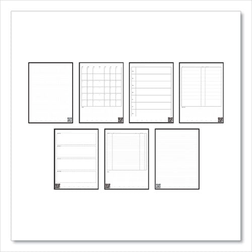 Fusion Smart Notebook, Seven Assorted Page Formats, Teal Cover, (21) 11" X 8.5" Sheets